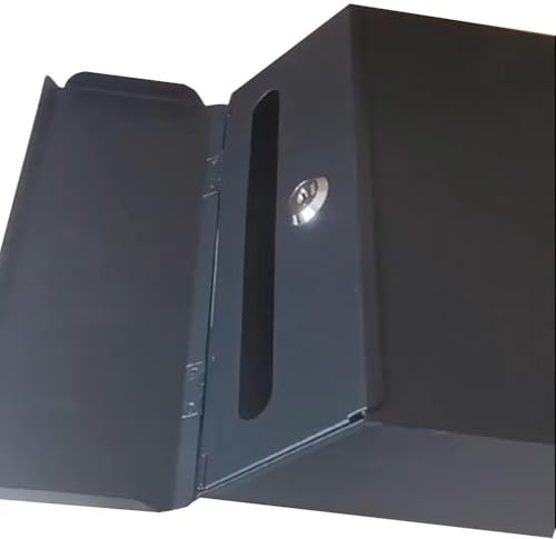 Mailbox, Wall-Mounted Lockable Post Letter Box, Lockable Letterbox With Cover & 2 Keys, Weather Resistant Postbox, For Outdoor And Porch(Black)