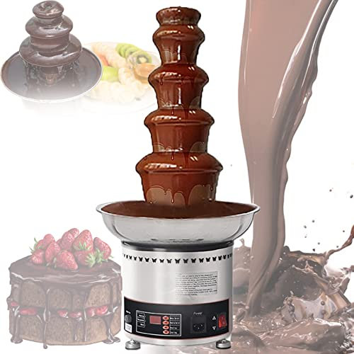 KLYDBMYT Machine à Fontaine à Chocolat, Machine à Fondre Le Chocolat Multifonction, Machine à Cascade électrique, adaptée aux pâtisseries, aux hôtels (5 Niveaux)