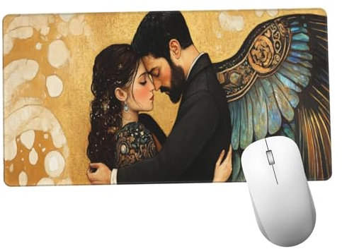 Amarillo Alfombrilla Ratón 900x500x3mm Alfombrilla Raton XXL con Base de Goma Antideslizante,Accesorios Gaming Pareja,Ordenador Gamer Regalos,Mouse Pad Gaming Mejora La Precisión Y La Velocida Y1364