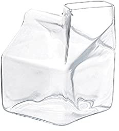 NEBE Bricco Latte Cream Pitcher Clear Vetro Latte Tazza Alta Temperatura Forma Unica 12,8 oz ml Adatto for Il Succo di mungitura di caffè ECC. Salsiera