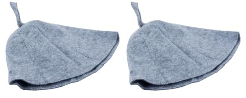 Gorise 2 pezzi unisex grigio feltro cuffia assorbente per sauna cuffia per asciugatura per spa bagno e bagno turco