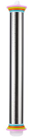 Mattarello professionale da cucina, spessore regolabile, in acciaio inox, manico ergonomico, rullo per pane, torte, gnocchi
