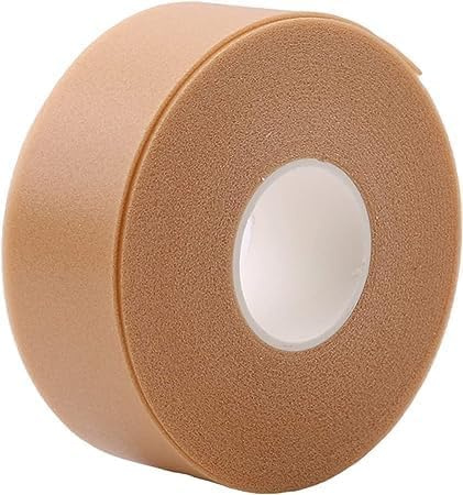 Yellow-Brown Moleskin for Feet Mole Skin Bandage Roll with Extra Templates Heavy Duty Fabric Padding Tape for Shoe Friction Practical Design Moleskin