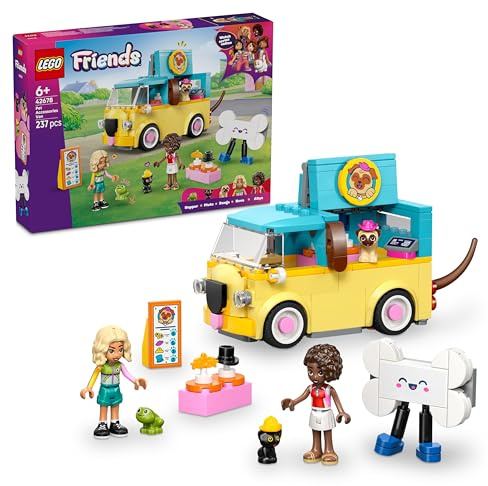 LEGO Friends Le Van d’Accessoires pour Animaux - Set de Jeu avec Jouets Animaux - 2 Mini-Poupées, Figurines de Chien, Chat & Grenouille - Idée de Cadeau d'anniversaire pour Fille dès 6 Ans 42678