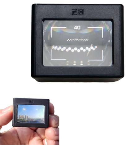 28mm Optical Waist Level Viewfinder, 40 Frame External Optical Side Axis Viewfinder for Ricoh GR Cameras Camera Shoe Foot Position Adjustable