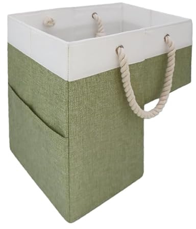 Collapsible Stair Basket with Handle for Wooden & Carpeted Stairs - 16 Premium Staircase Storage Organizer for Laundry, Toys, Books & Household Items