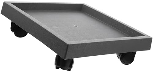 Angoily Rollbarer Pflanzenständer Mit Beweglicher Blumentopfwagen Tablett Für Pflanzen Topfhalter Mit Integrierter Untersetzerschale Geeignet Für Blumentöpfe Und Bonsais Formstabil Und