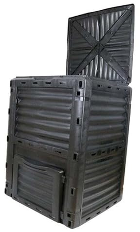 Bac à compost de jardin robuste – Boîte de compost aérée portable pour une utilisation en extérieur, seau parfait pour déchets alimentaires et récipient de compostage pour la maison et la ferme