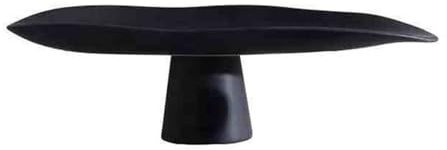 wpenshiDM125 Fruttiera asimmetrica con piedistallo, piatto da portata moderno e minimalista for spuntini, decorazione tavolo for soggiorno Portafrutta da Cucina(Nero,Grande)