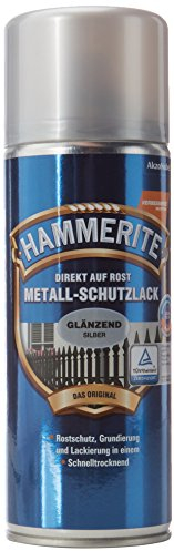 Hammerite Metallschutzlack Spray Glänzend, Silber, 400 ml