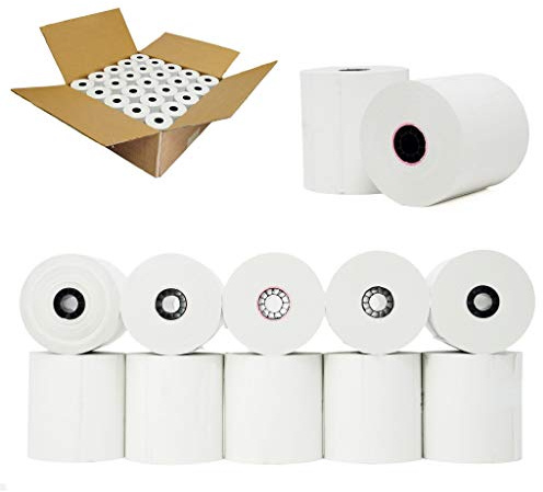 Thermopapier 80/80m/12, 50 Stück, 80mm, 80m lang, Bonrollen für Thermodrucker