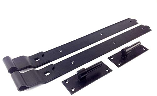 Wyre Direct Heavy Duty Cranked Gate Hinges - Black Steel, 750mm (30), 1 Pair