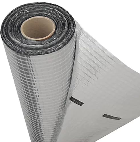 Vapour Barrier and Waterproof Thermal Insulation Aluminium Foil Membrane - Suitable for use in Walls, Floors and Roofs - 1.5m x 50m (75 SQ/M) - 110 G/SM