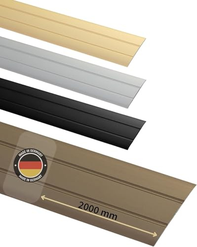 Gedotec Profile de transition autocollant Marron 2000 mm alu - Longueur 2 m largeur 37 mm - bronze anodise - Made in Germany - sans percer - barre de seuil