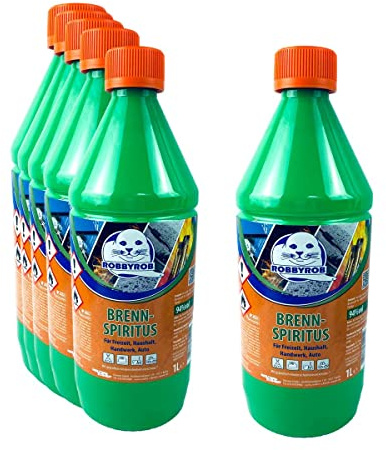 ROBBYROB Brennspiritus - Alleskönner für Haushalt, Freizeit, Auto & Handwerk (6000 ml)