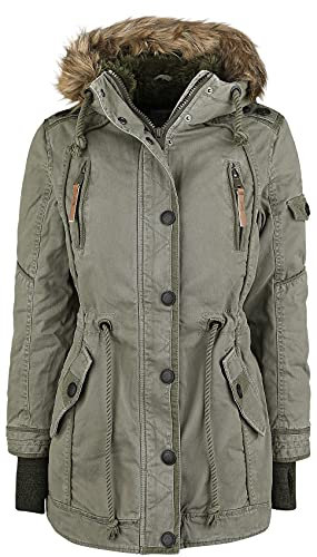Brandit Damen Parka Parka Layla 9385, Gr. Medium, Grün (Olive 1)