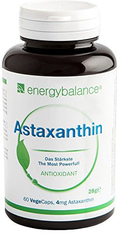 Astaxanthin - Haematococcus-Alge - mit Lutein, Beta-Carotin, Betacyanine und Bio-Vitamin E - Vegan - Antioxidant - Natürlich 4mg - Keine Konservierungsstoffe - 60 VegeCaps