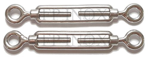 Tenditore (arridatoio) occhio/occhio 140 mm Acciaio Inox 316 (Set di 2)