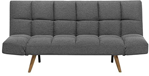 Schlafsofa in skandinavischem Stil klappbar Patchwork dunkelgrau Ingaro