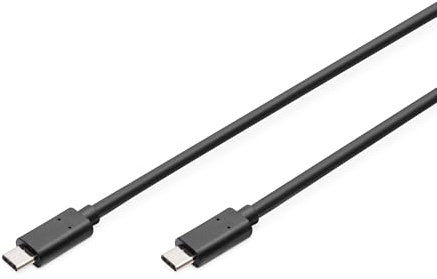 DIGITUS USB 2.0 Kabel – 3 m – USB-C zu Typ-C – 480 Mbit/s | 15W Power Delivery – für Computer, Notebooks, Hubs, Smartphones, Tablets – Schwarz