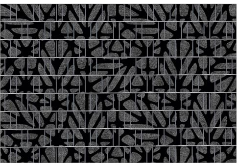 PerfectHD Zaunsichtschutz - Florenz - Motiv: Grid - Sichtschutz für den Garten - 2,50 x 1,80 x 0,19 m - 9 Streifen