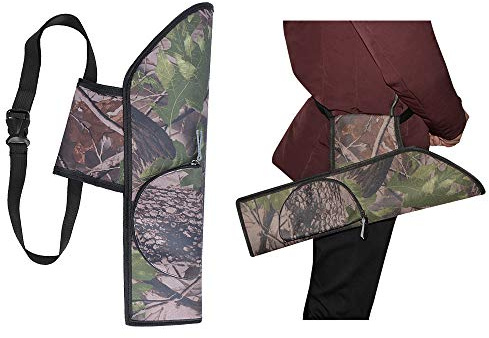 Archery Arrows Tube Hip Quiver Waist Hanged Carry Bag for Targets Shooting Arrows (Camo Right)