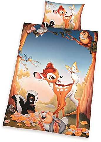 Disney Bambi Parure de lit pour bébé 100 % coton 100 x 135 cm