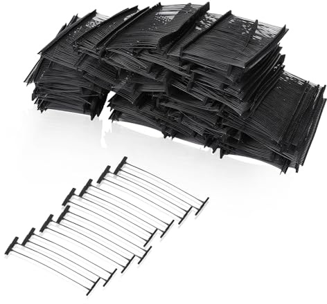 Buachois 10000 Stück Heftfäden Universal 50mm Standard Schwarz Tag Pins Kunststoff Preisschild Label Kleidung Etikettierung Etiketten Fäden für Etikettierpistole