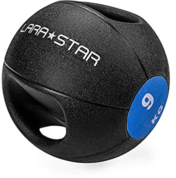 Medizinbälle Hua Fitness-Schwerkraftball 9kg, Elastischer Medizinball Aus Gummi, Agility-Balance-Trainingsball Für Männer Und Frauen, Doppelgriff rutschfest
