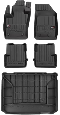 OMAC Fußmatten & Kofferraumwanne Set kompatibel mit Jeep Renegade 2014-2024 Gummi TPE 5X