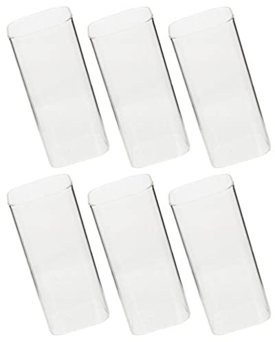 Kichvoe 6pezzi Bicchieri Quadrati in Vetro Trasparenti Per Caffè Tè Acqua Cocktail Ristorante Casa Ufficio Party Resistenti Al Calore Facile Da Pulire Confezione