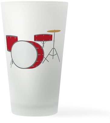 CafePress Drum Set Pint Glass, 16 oz. Drinking Glass