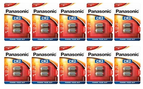 Box 10 Blister x2 Baterías Litio CR2 / CR17355 Original Panas.