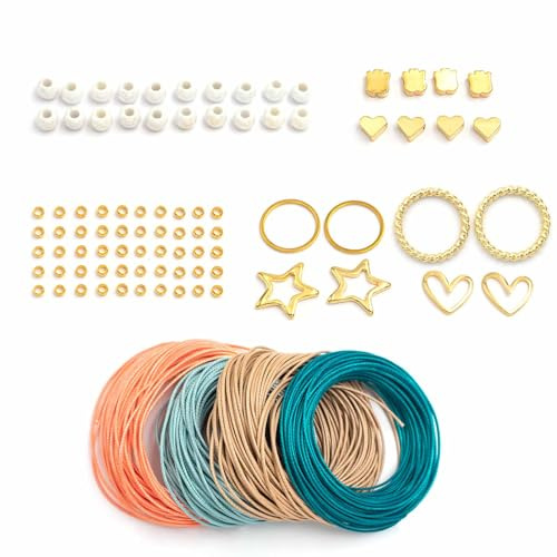 Vintageparts Makramee Bastelset Oase mit hochwertigen Verbindern und Perlen Armbänder selber basteln