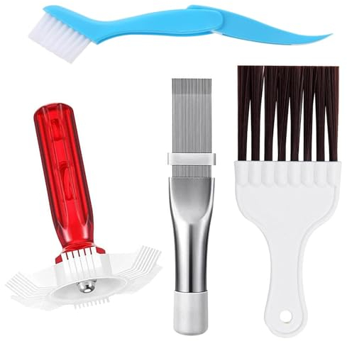 XPOOP 4 Pièces Peignes à Ailettes de Climatisation, Brosse de Nettoyage de Climatiseur, Peigne Climatiseur Nettoyant Climatisation Maison, pour AC, Réfrigérateur, Fenêtre