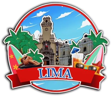 Lima Peru Magnet Kühlschrankmagnet Holz 3D Sehenswürdigkeiten Reise Sammlerstück Souvenirs Dekoration handgefertigt -4470