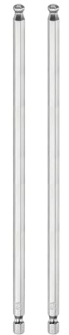 QUARKZMAN 2 Stück Kugelkopf Innensechskant Schraubendreher 6mm(H6.0) Sechskantschaft Ball End Hex 200mm Lange Magnetischen 1/4 S2 Legierter Stahl Schraubendreher Bitsatz Elektrowerkzeuge