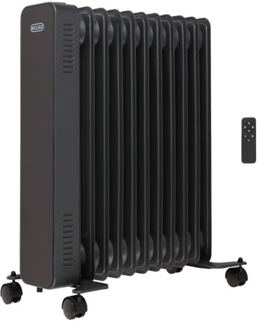 ECOSO 2500W Anthracite WiFi Oil Filled Smart Electric Radiator Plug 595x240