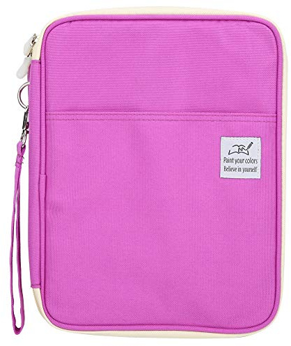 Qcwwy Schulbedarf-Tasche, Skizzieren, Malkoffer, Großes Fassungsvermögen, Langlebig, Leicht, mit Doppellagigem 192-Bleistifthalter für Künstler, Studenten, Reisen, B
