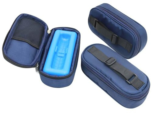 Swtgaah Borsa termica per insulina, contenitore per ghiaccio per insulina, borsa termica per insulina, borsa da viaggio, pompa per insulina, refrigeratore, piccola borsa medica, Piccolo 40-500,