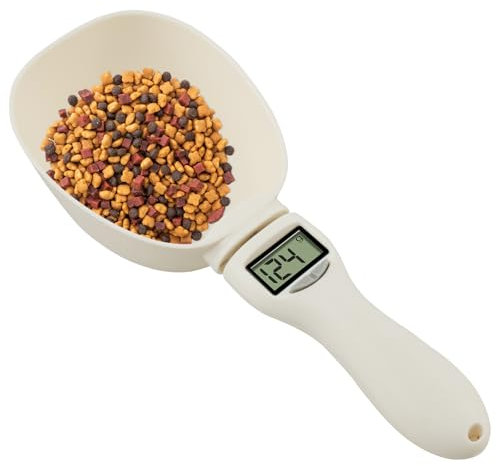 VAVPUP 2pcs Digital Scale Spoon Weighing Spoon,Digital Food Scoop with LED for Baking,Feeding Spoon with Removable Handle for Pets,Precise Weighing Spoon for Weighing Solids and Liquids,Max800ml (1)