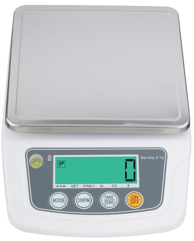 Bilancia da tavolo - Bianca - Portata 6kg - Divisione 1g - Ricaricabile - Non omologata