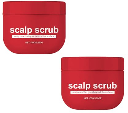 Más allá del exfoliante del cuero cabelludo, matorral de limpieza profunda para el cabello graso y seco, equilibra el aceite, alivia la picazón en el cuero cabelludo (2Pcs)