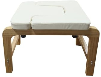 Yoga-Inversionsstuhl,Kopfstandhocker Aus Holz Mit Einer Tragkraft Von 250 Kg,Einfache Installation,For Gleichgewichtstraining Und Aufbau Der Rumpfkraft(White)