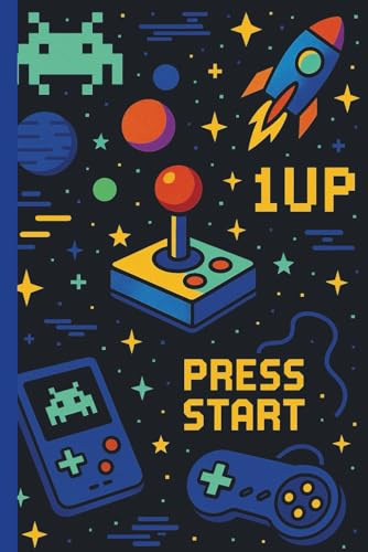 Level Up Your Day A Retro Gaming Productivity Journal: Stay on Track with Daily To-Do Lists, Goal Setting & Notes — Inspired by Classic Arcade Vibes