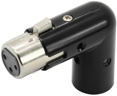 BUBEFSKD Adaptador de audio de ángulo recto de 3 pines macho a hembra de 90 grados, mejora la transmisión de señal clara y clara del sonido