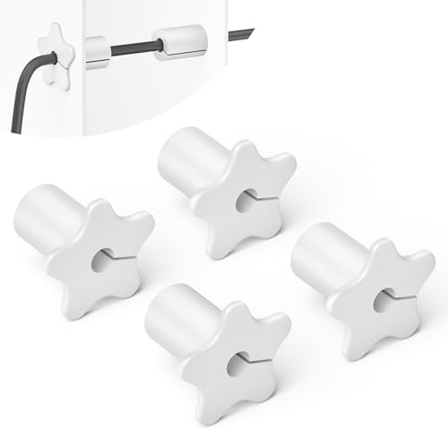 4 PCS Starlink Wall Grommets 5/8 Inch Cable Grommet Routing Kit for 16mm Diameter Hole Cable Cord Grommet Waterproof 5/8 Inch Starlink Dishy Ethernet Cables for Organizing Protecting Cord White