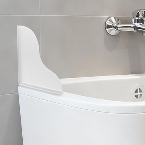 Kit de protection anti-éclaboussures pour baignoire et douche à l'italienne, autocollant et étanche, bloqueur d'eau pour salle de bain, baignoire, lavabo et évier, blanc