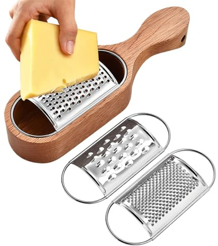 Rallador de Verduras de Cocina | Triturador de Limón Metálico y Manual | Rallador Para Cocina,para Zanahoria, Ajo, Verduras, Mantequilla, Comida, Chocolate, Dormitorio y Apartamento