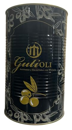 Miroliva Aceitunas Gordal Picantes “Las Cachonditas” XXL – Aceitunas Gigantes con Aliño Picante, Pulpa Carnosa, Lata 4,25 kg (Peso Escurrido 2 kg), Aperitivo Gourmet (Pack 1 Lata)